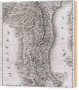 1814 Rizzi Zannoni Map Of Italy Wood Print
