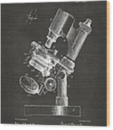 1899 Microscope Patent Gray Wood Print