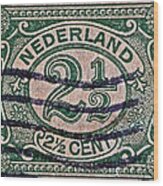 1899 Netherlands Stamp Wood Print