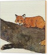 Red Fox #19 Wood Print