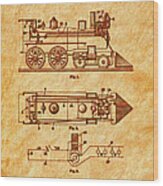 1904 Locomotive Patent Art-2 Wood Print