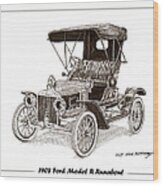 1908 Ford Model R Runabout Wood Print