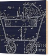 1922 Baby Carriage Patent Art Blueprint Wood Print