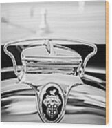 1930 Packard Speedster Runabout Hood Emblem -2520bw Wood Print