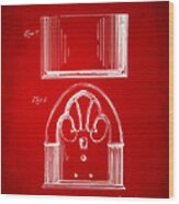 1931 Philco Radio Cabinet Patent Artwork - Red Wood Print