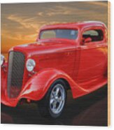 1934 Ford Coupe Custom Hot Rod Wood Print