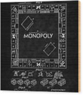 1935 Monopoly Board Game Patent-bk Wood Print