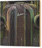 1936 Pontiac Head On Wood Print