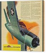 1943 - Nash Kelvinator Advertisement - Corsair - United States Navy - Color Wood Print
