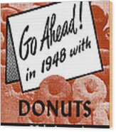 1948 Donut Poster Wood Print