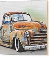 1950 Chevy Truck Wood Print