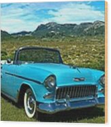 1955 Chevrolet Convertible Wood Print