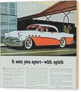 1956 - Buick Roadmaster Convertible - Advertisement - Color Wood Print