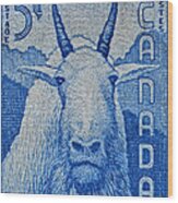 1956 Canada Mountain Goat Stamp Wood Print