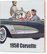 1958 Chevrolet Corvette Wood Print