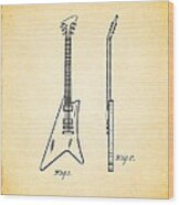1958 Gibson Guitar Patent Wood Print
