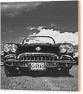 1958 Vintage Chevrolet Corvette Wood Print