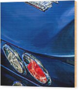 1966 Chevrolet Corvette Taillight Emblem -0578c Wood Print