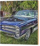 1966 Pontiac Bonneville Painted Wood Print