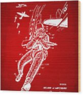 1968 Bulletproof Patent Artwork Figure 14 Red Wood Print