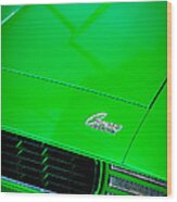 1969 Chevrolet Camaro 396 Rs Ss L89 Hood Emblem Wood Print