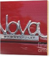 1970 Chevy Nova Logo Wood Print