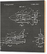 1975 Space Shuttle Patent - Gray Wood Print