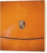 2008 Porsche Limited Edition Orange Boxster Wood Print