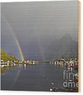 After The Rain In Reine Wood Print