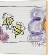 2 Bee Or Not To Bee Wood Print