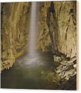 Cave Waterfall, Italy #2 Wood Print