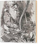 Darwin Caricature #2 Wood Print