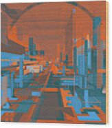 Futuristic Abstract Architectural Design #2 Wood Print