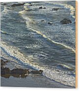 Incoming Waves At Bandon Beach Oregon #2 Wood Print