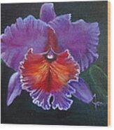 Lavender Orchid Wood Print