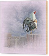 Mr Rooster #1 Wood Print