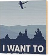 My I Want To Believe Minimal Poster-xwing #2 Wood Print