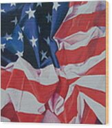 The American Flag Wood Print