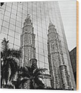 Petronas Towers Reflection #2 Wood Print