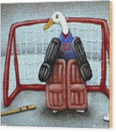 Puck Duck... By Will Bullas #1 Wood Print