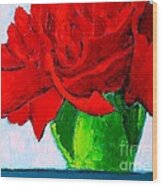 Red Carnation #2 Wood Print