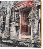 Ristorante On The Canal #2 Wood Print