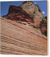 Sedimentary Cliff Strata #2 Wood Print