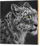 Snow Leopard Wood Print