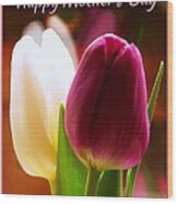 2 Tulips For Mother's Day Wood Print