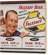 Vintage Falstaff Beer Poster Wood Print