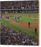 World Series - Chicago Cubs V Cleveland Wood Print