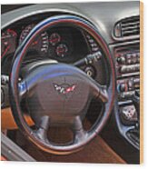 2002 Corvette Roadster Cockpit Wood Print