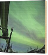 Aurora Borealis In Alaska #23 Wood Print