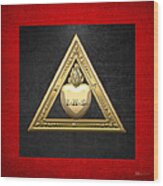 26th Degree Mason - Prince Of Mercy Or Scottish Trinitarian Masonic Jewel Wood Print